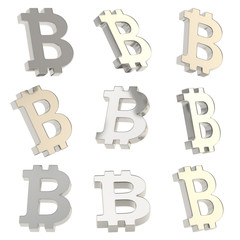 Bitcoin currency sign render