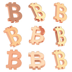 Bitcoin currency sign render