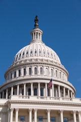 Fototapeta na wymiar Zachodnia fasada budynku Capitol USA
