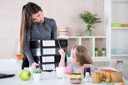 Overworked Mother And Daughter