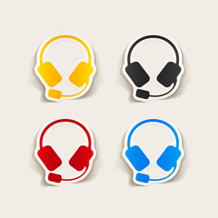 realistic design element: headphones