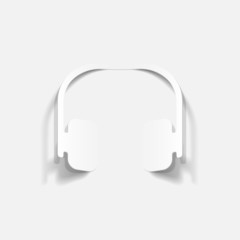 realistic design element: headphones