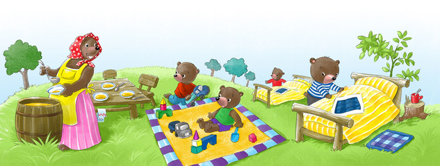 Obraz na płótnie Canvas Bear kindergarten