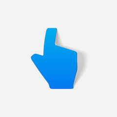 realistic design element: cursor, hand