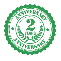2 years anniversary stamp
