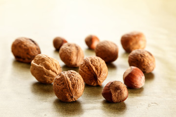 nuts and hazelnuts