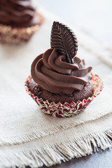 schokoladige mini cupcakes
