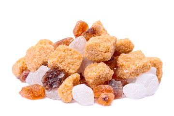 Various types of  sugar isolated