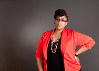 Confident Mature Plus Size Buisiness Women