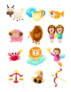 set of zodiacs sign