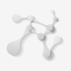 molecular structure in 3D style