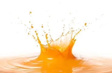 Foto op Plexiglas sinaasappelsap splash © Okea