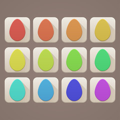 Flat Icons Easter Eggs