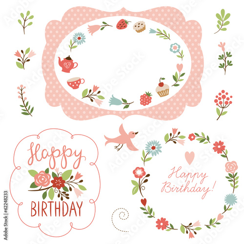 holiday vector collection cute frames stock image and royalty free