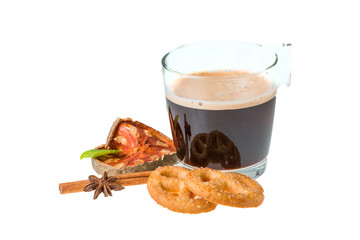 Dutch cookies with coffee