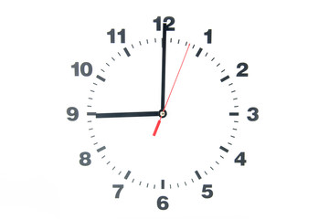 Obraz na płótnie Canvas Dial of the clock isolated on white background