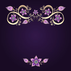 Decorative floral background with flowers.