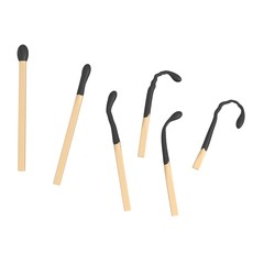 realistic 3d render of matches