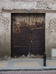 Ancient door, rusty metal