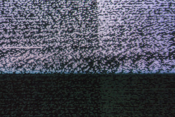 Television screen with static noise