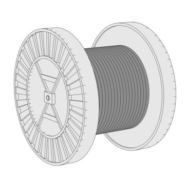 cartoon image of wire spool