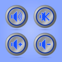 Blue color sound button