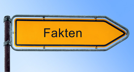 Strassenschild 6 - Fakten