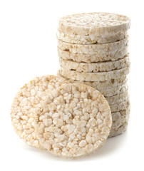 Corn crackers isolated on white background