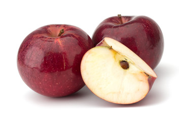red apples isolated on white background
