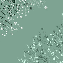 Invitation or wedding card with abstract floral background!!