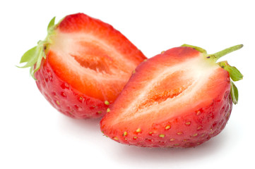 Garden strawberry isolated on white background