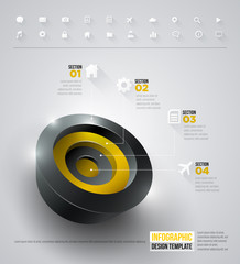 3d circle infographic