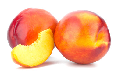Nectarine fruit isolated on white background