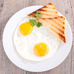 fried egg and toast