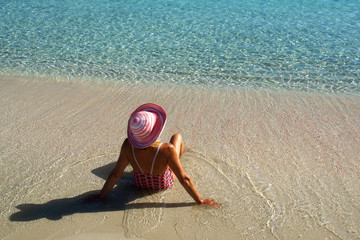 Frau am Strand