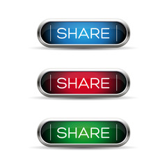 Vector share button set