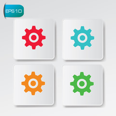 gears buttons,vector