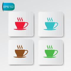 Coffee buttons,vector