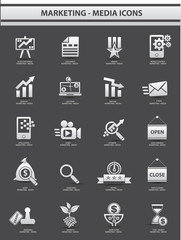 Marketing,Advertise icons,vector