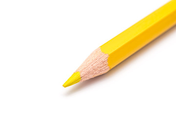 Yellow Coloring Pencil Isolated On White
