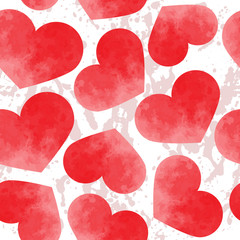 Romantic pattern. Vector background with hearts.