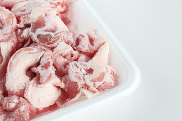 凍った豚肉