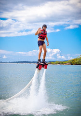 The new spectacular sport called  flyboard.