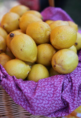 lemons in basket