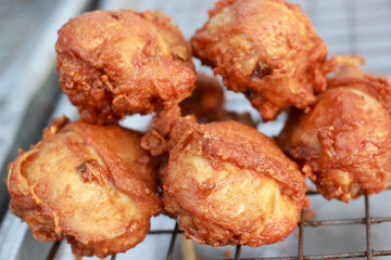 Close up of fried chicken