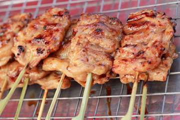 Bar-B-Q or BBQ grill of meat