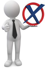 Männchen mit Kreuz im Kreis