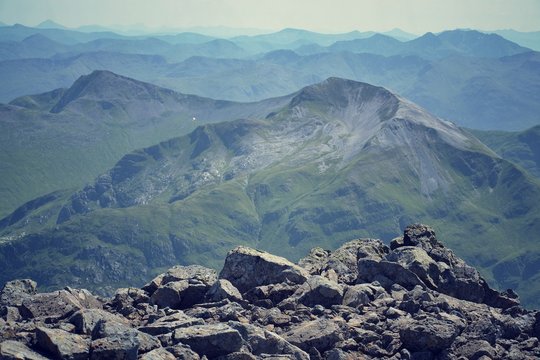 View from the Ben Nevis summit - filtered picture