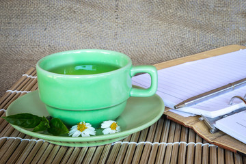 Cup of tea Space on the desk