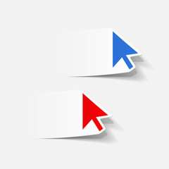 realistic design element: cursor, arrow